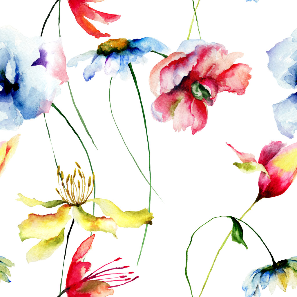 Fondo de pantalla sin costura floral
 - Foto, Imagen