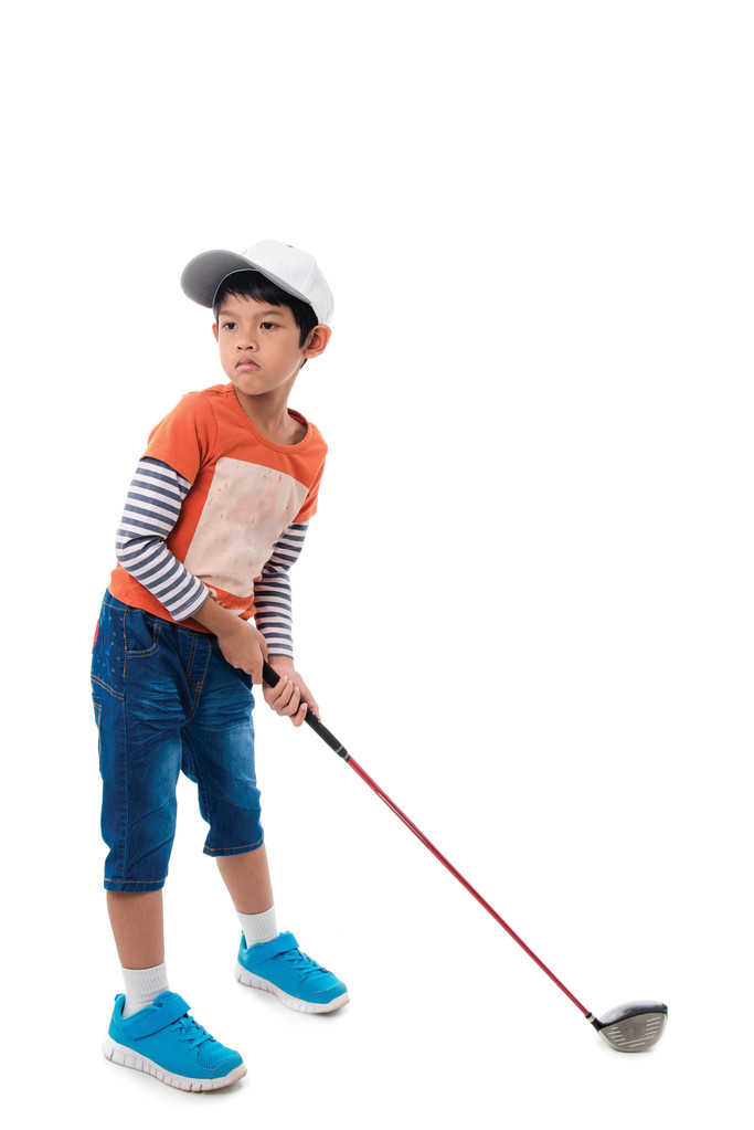 Мальчик играет в гольф
 - Фото, изображение