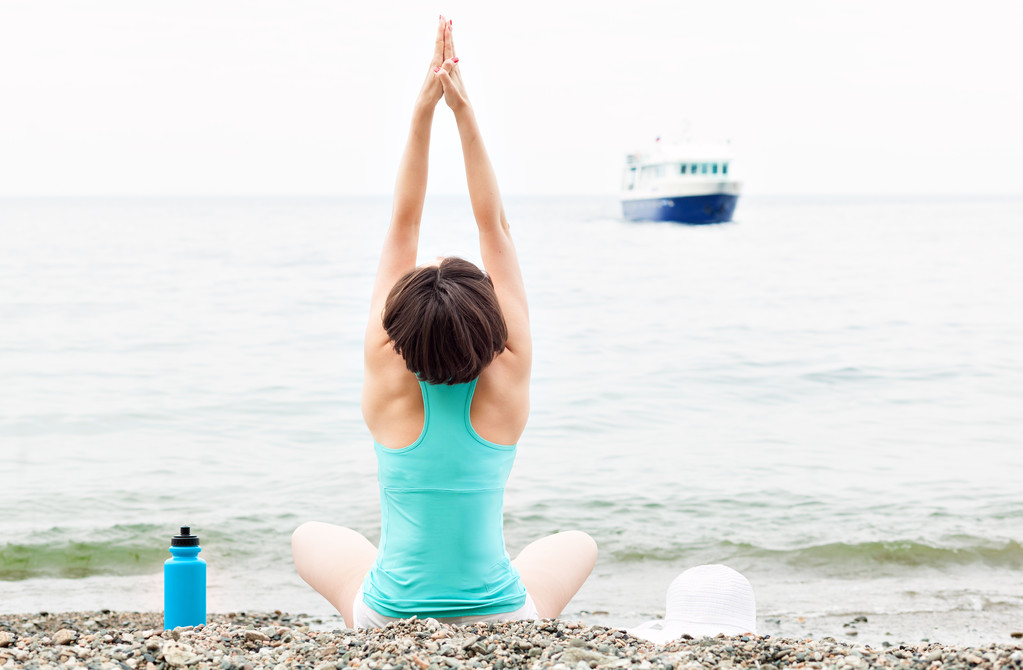 Ruhe und Yoga-Praktiker Meer - Foto, Bild