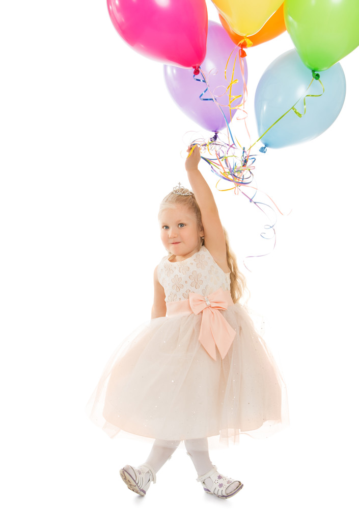 Όμορφη κοπέλα με μπαλόνια - Φωτογραφία, εικόνα
