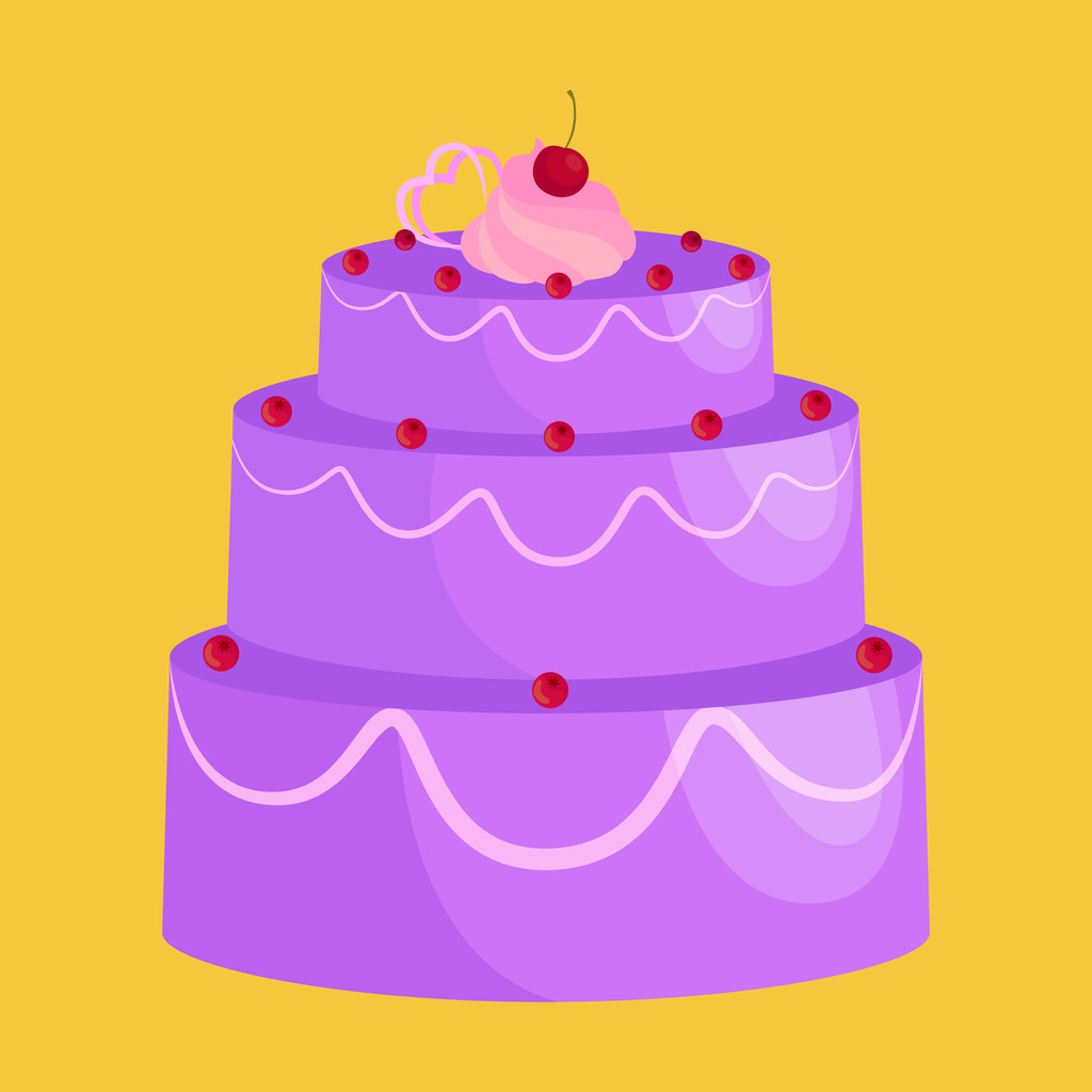 Векторний набір значків торта, Їжа для дня народження, солодкий десерт, ізольована ілюстрація
. - Вектор, зображення