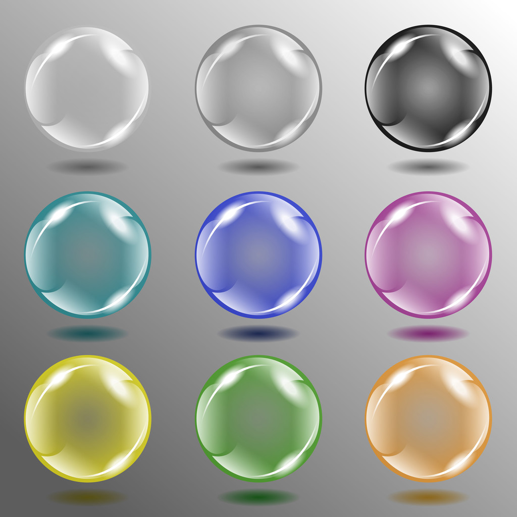 acht verschiedene Farben Blase  - Vektor, Bild