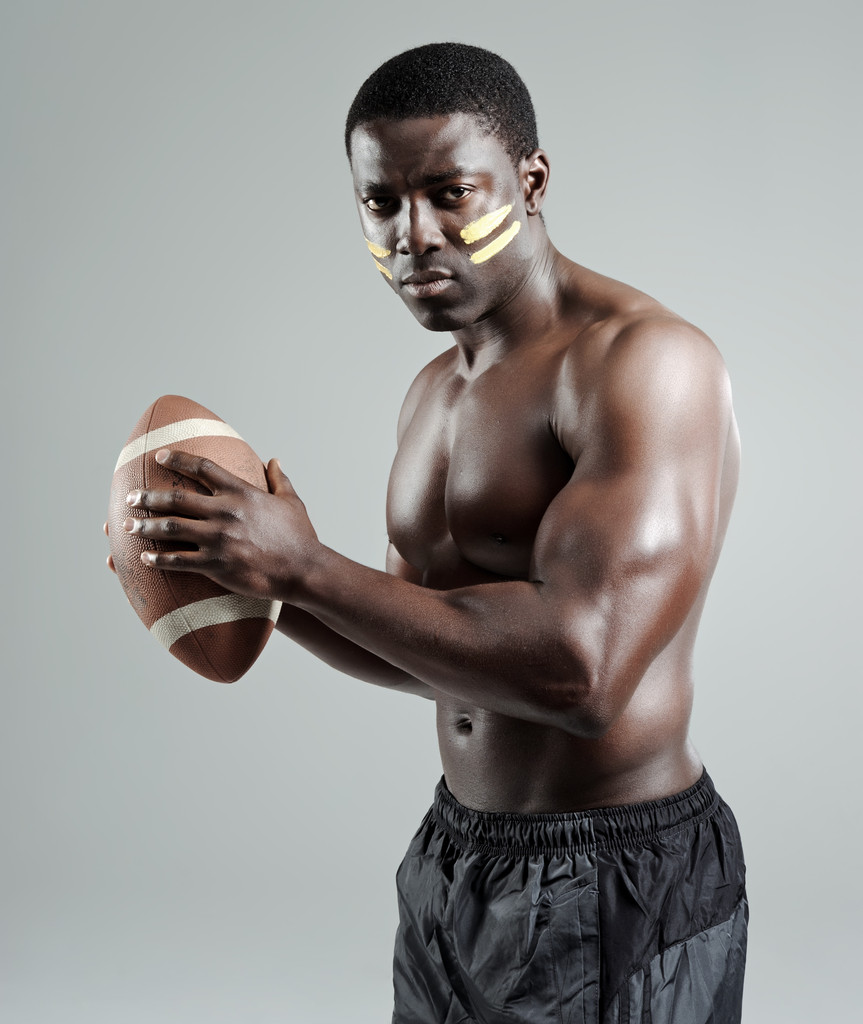Jogador de futebol americano muscular
 - Foto, Imagem