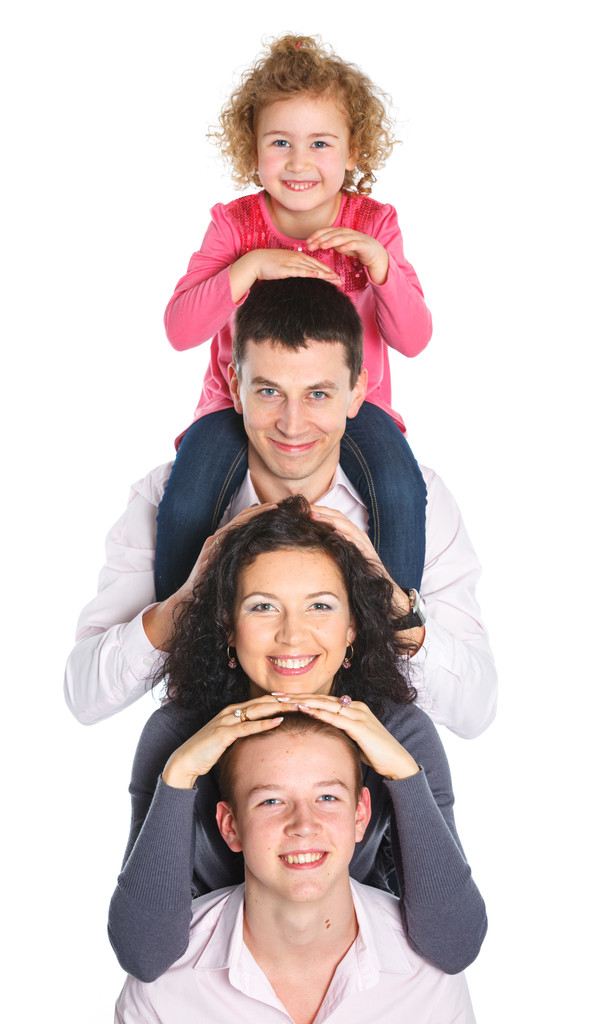 A boldog család portréja - Fotó, kép