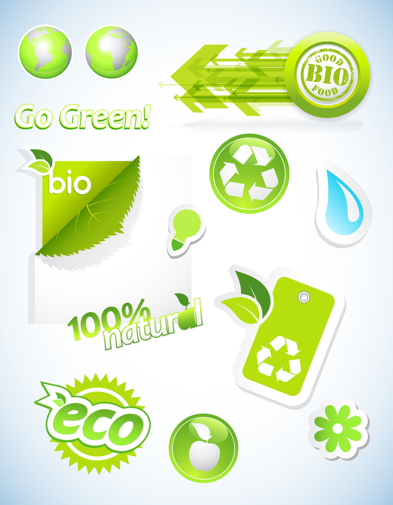 Set of ecology icons. - Vector, Image