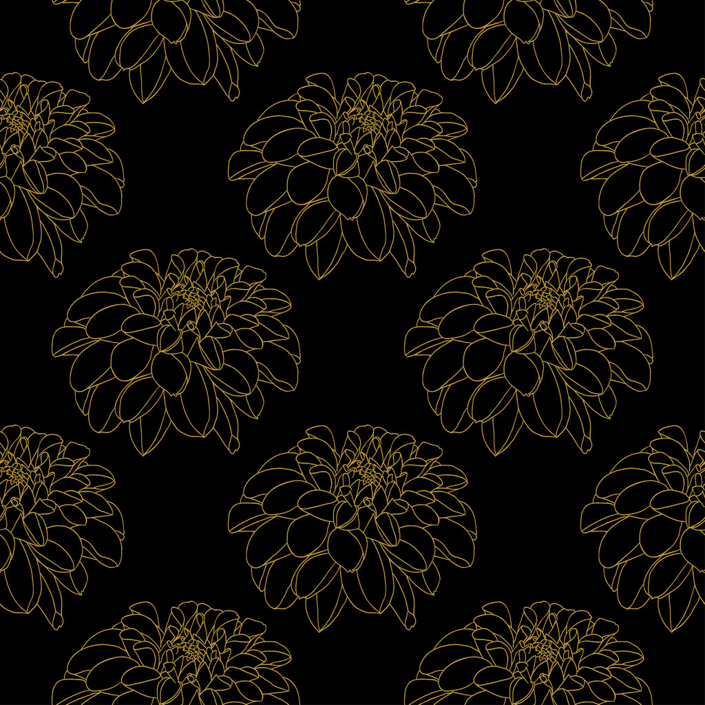 Pivoine dorée motif sans couture
 - Vecteur, image