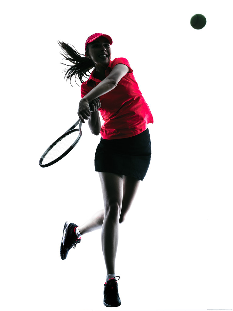 nő tenisz játékos szomorúság sziluett - Fotó, kép
