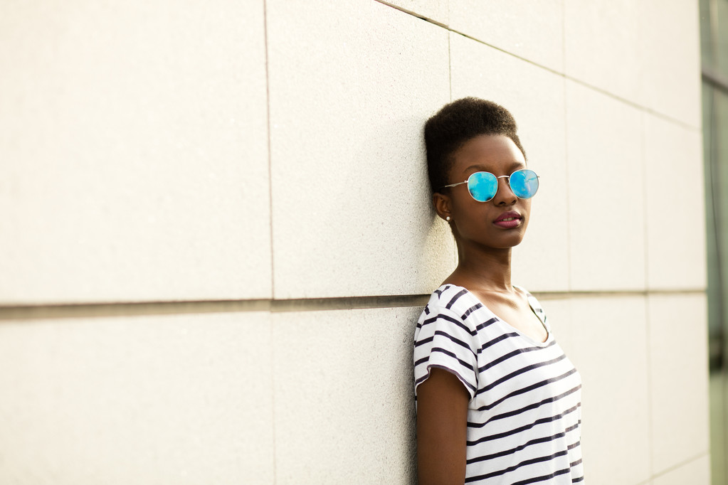 young black woman with sunglasses - Photo, Image