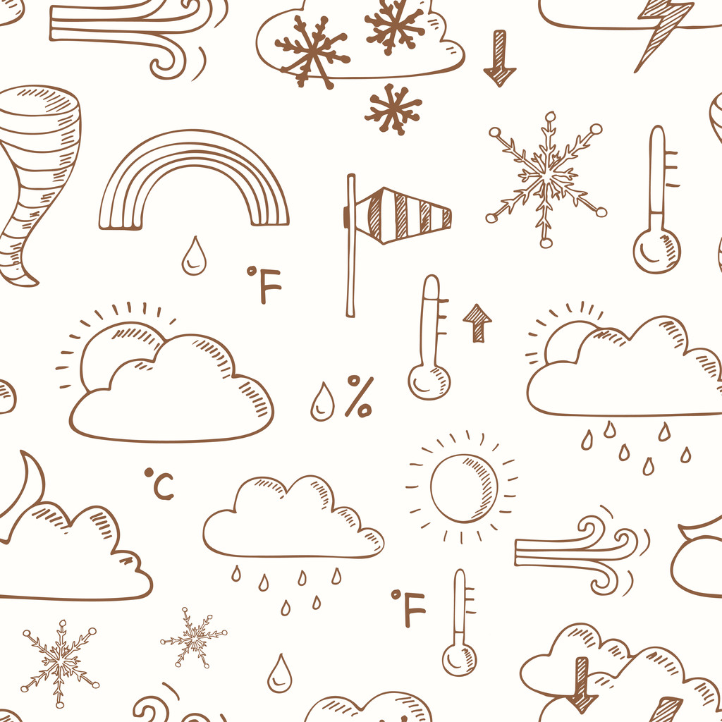 motif sans couture croquis doodle icônes météo
 - Vecteur, image
