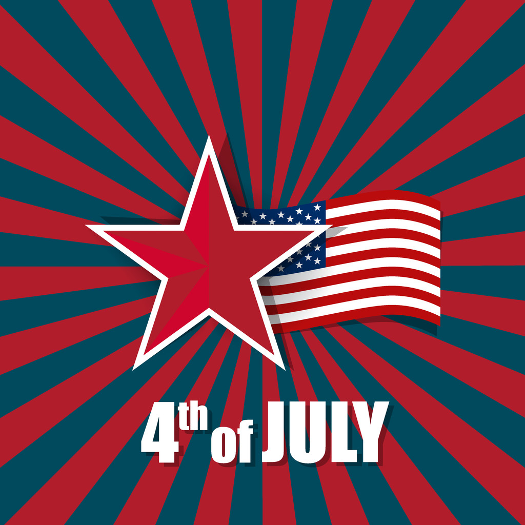 Tarjeta feliz día de la independencia, 4 de julio, Vector fondo abstracto
. - Vector, imagen