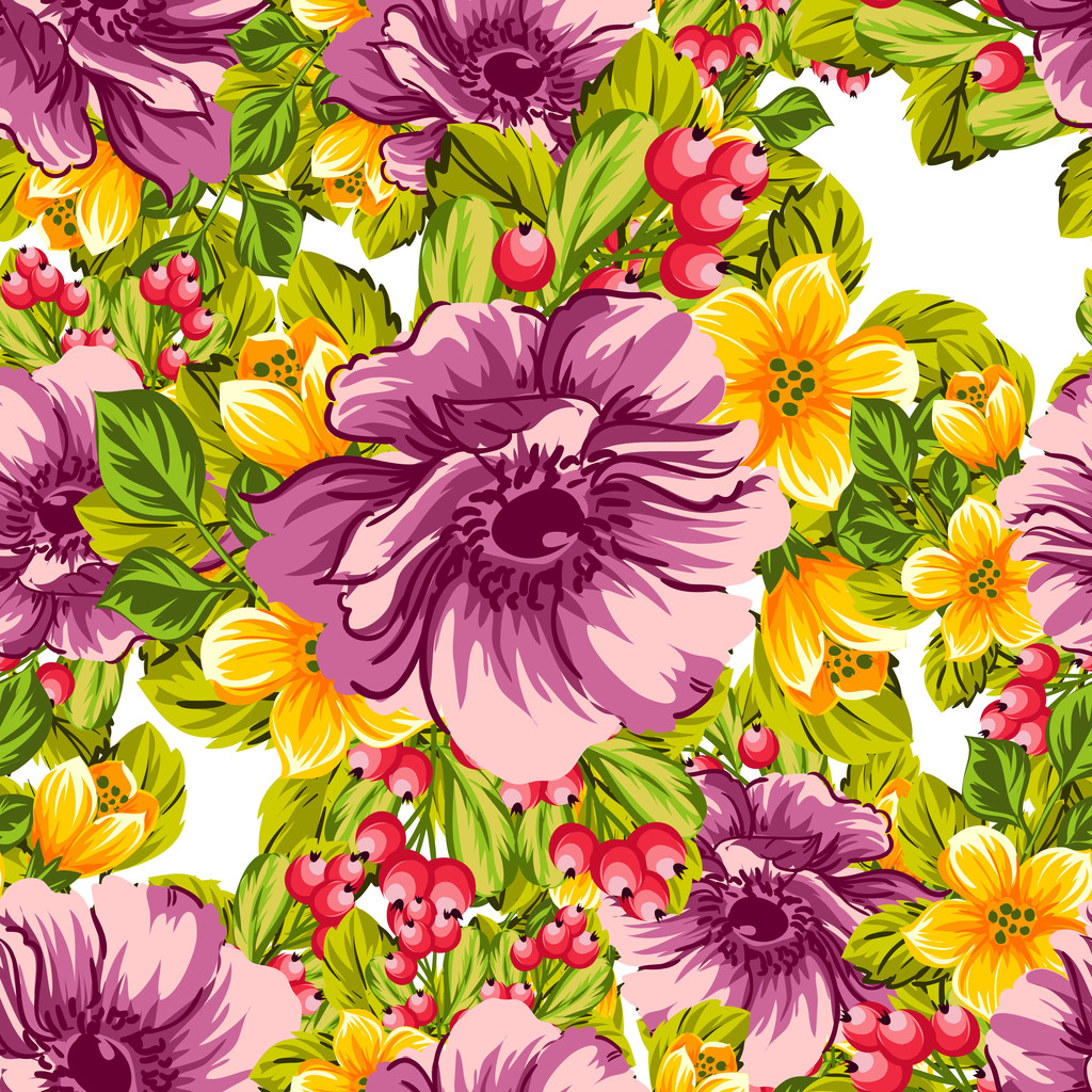 virág mintás háttérrel - Vektor, kép
