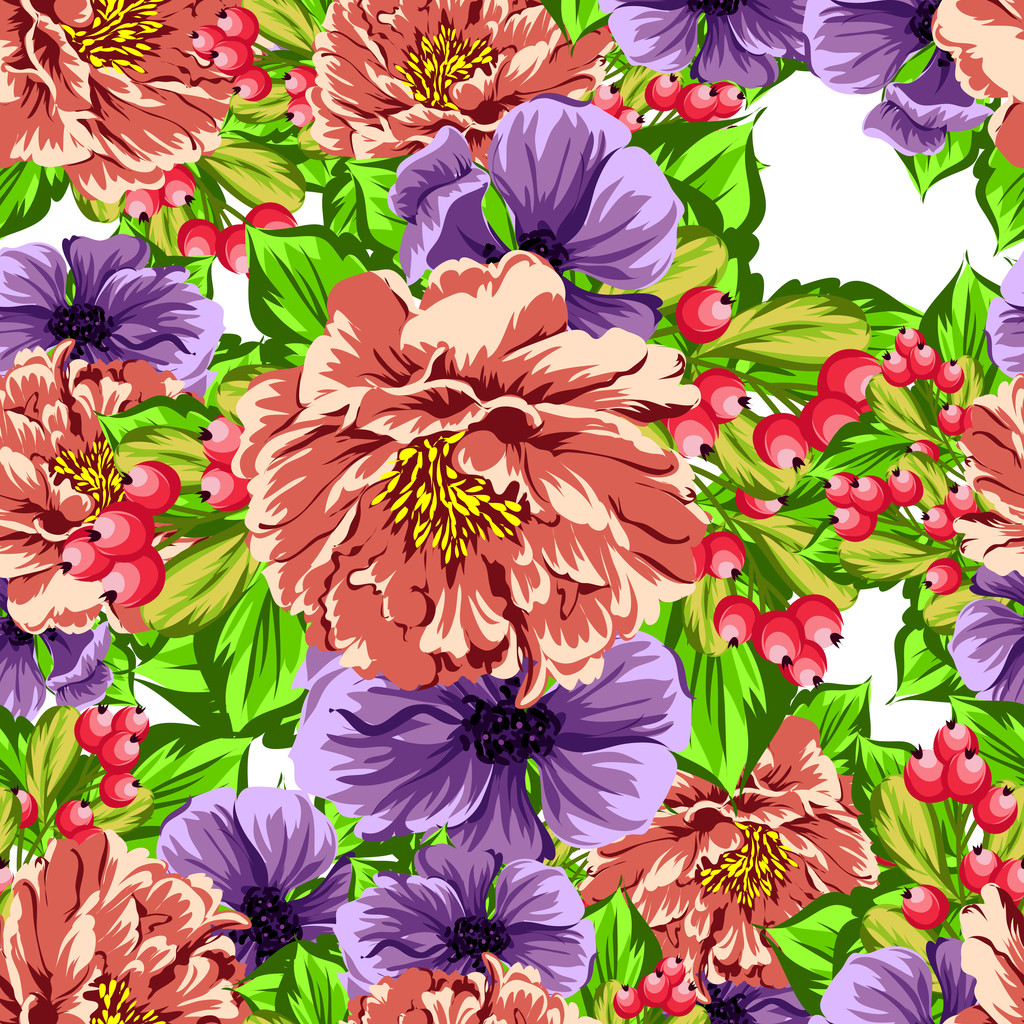 Цветочный фон
 - Вектор,изображение