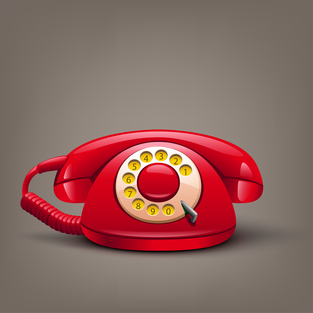 κόκκινο ρετρό τηλέφωνο - Διάνυσμα, εικόνα