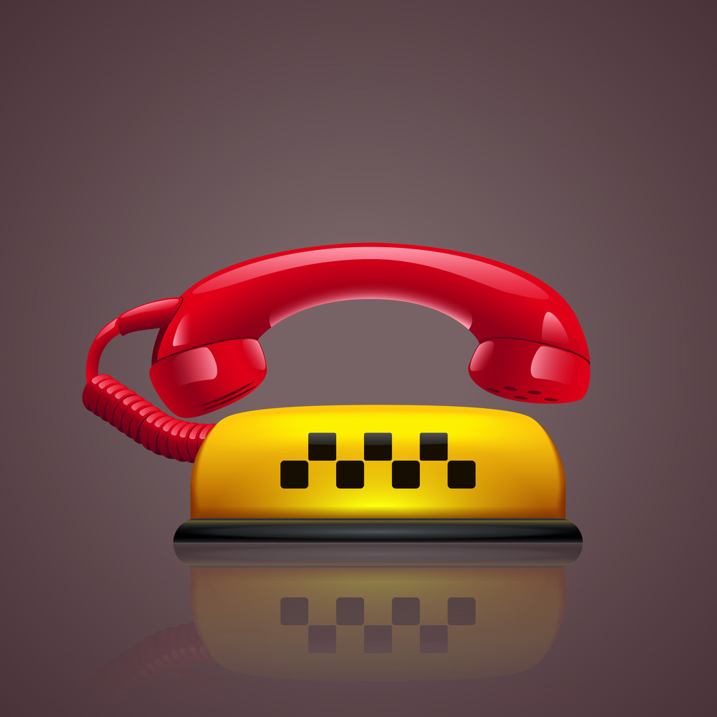 červený telefon taxi symbol - Vektor, obrázek