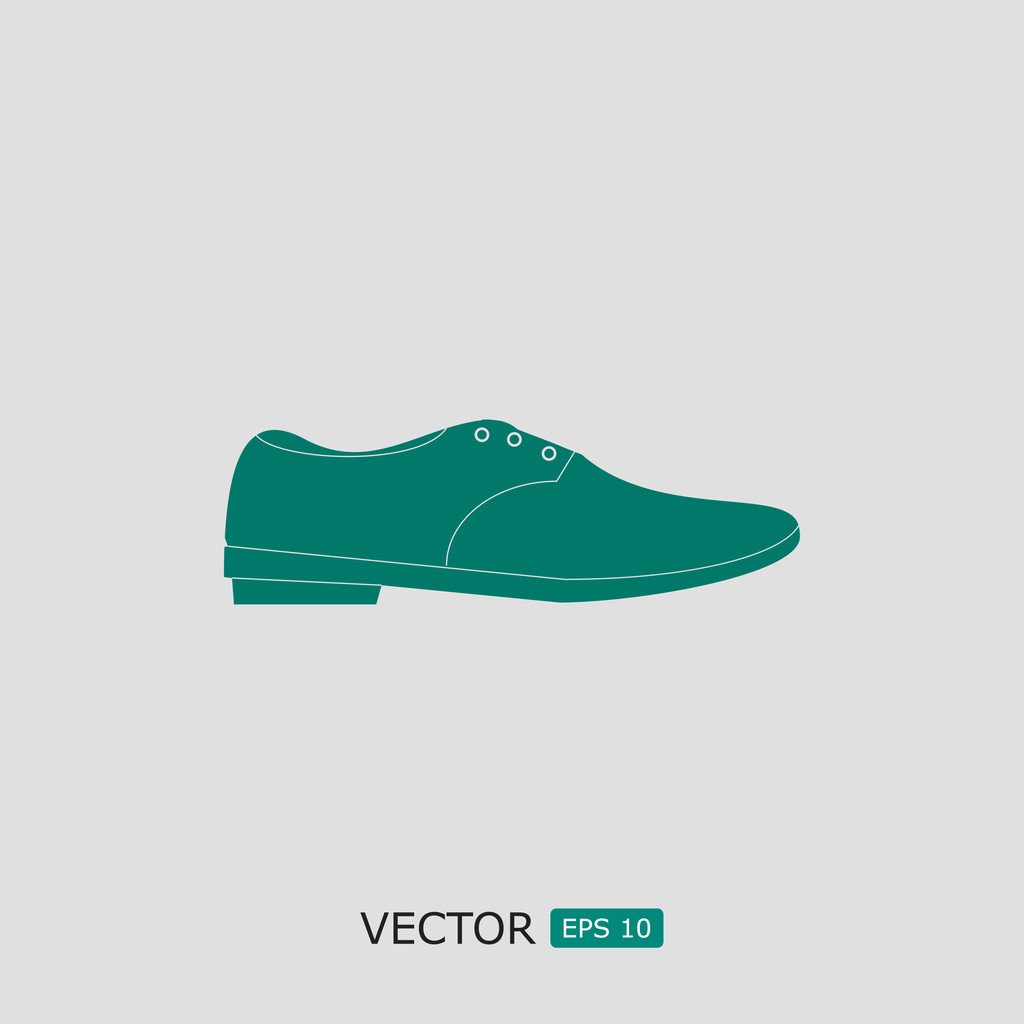  Значок плоской обуви
 - Вектор,изображение