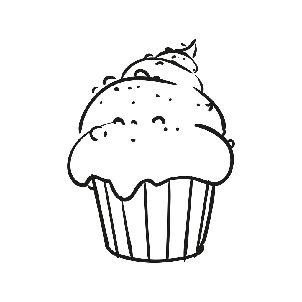 Vektori Cupcake Doodle
 - Vektori, kuva