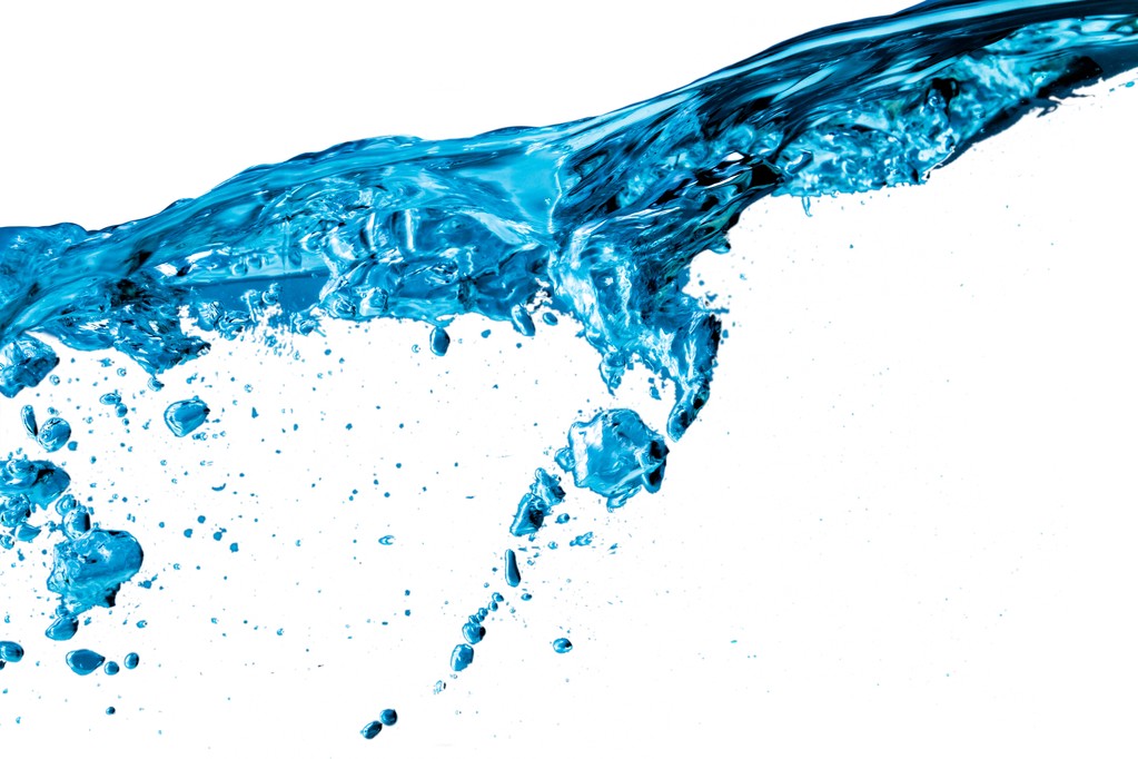 Salpicaduras de líquido azul
 - Foto, Imagen