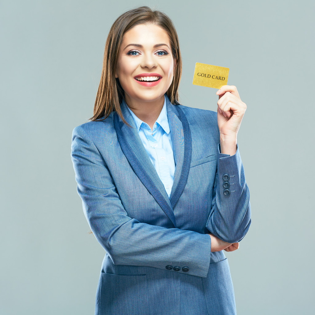 Geschäftsfrau mit Kreditkarte - Foto, Bild
