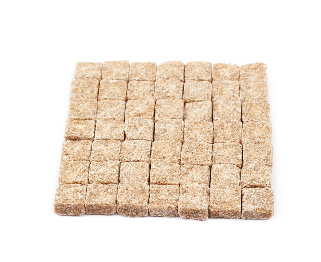 Vierkant gemaakt van suikerklontjes, geïsoleerd - Foto, afbeelding