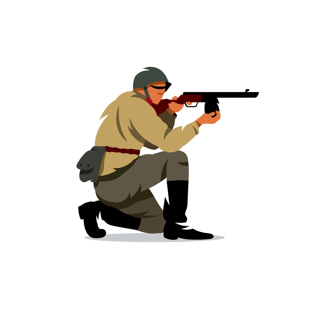 Soldado do exército soviético vetorial Cartoon Illustration
. - Vetor, Imagem