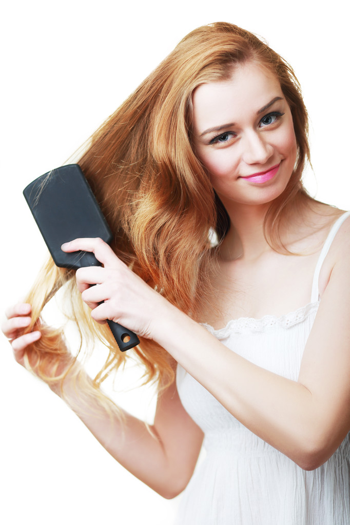 Mulher pentear o cabelo - Foto, Imagem