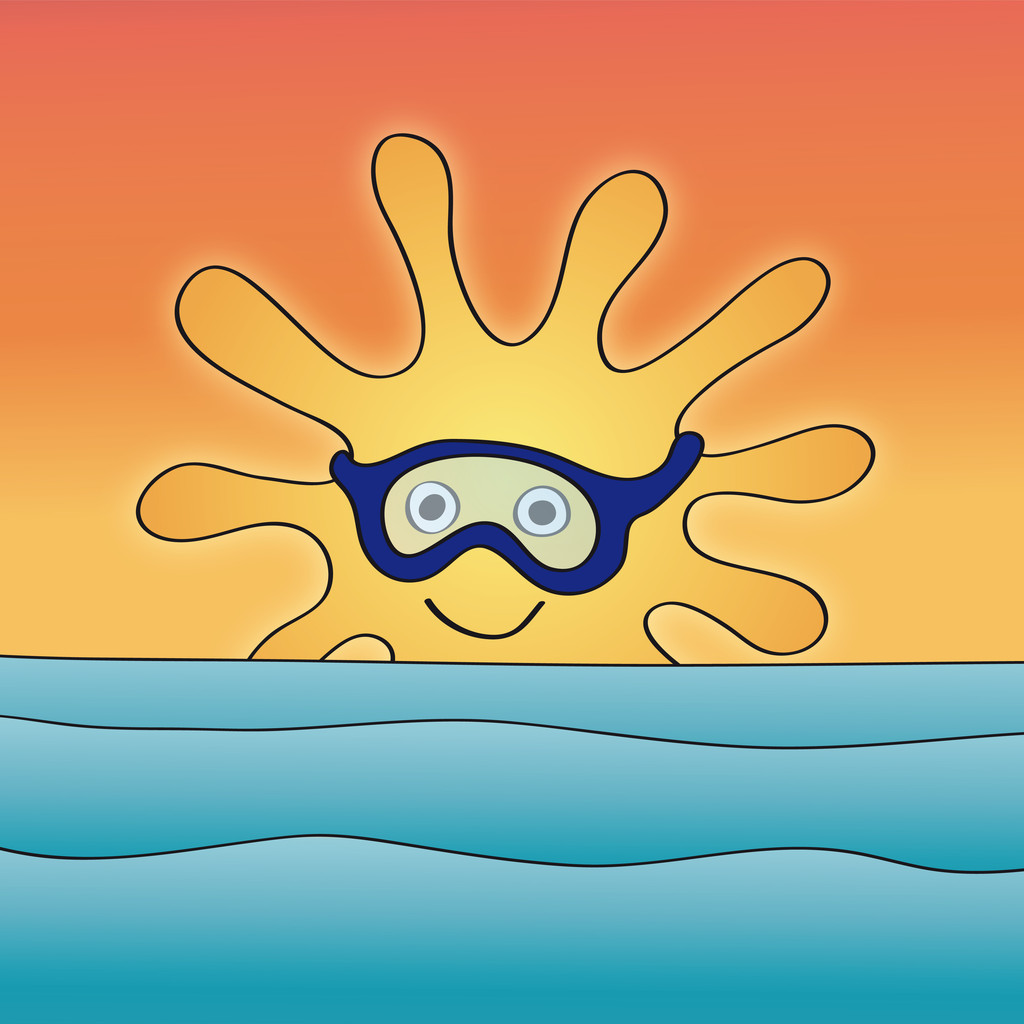 moře a slunce - Vektor, obrázek