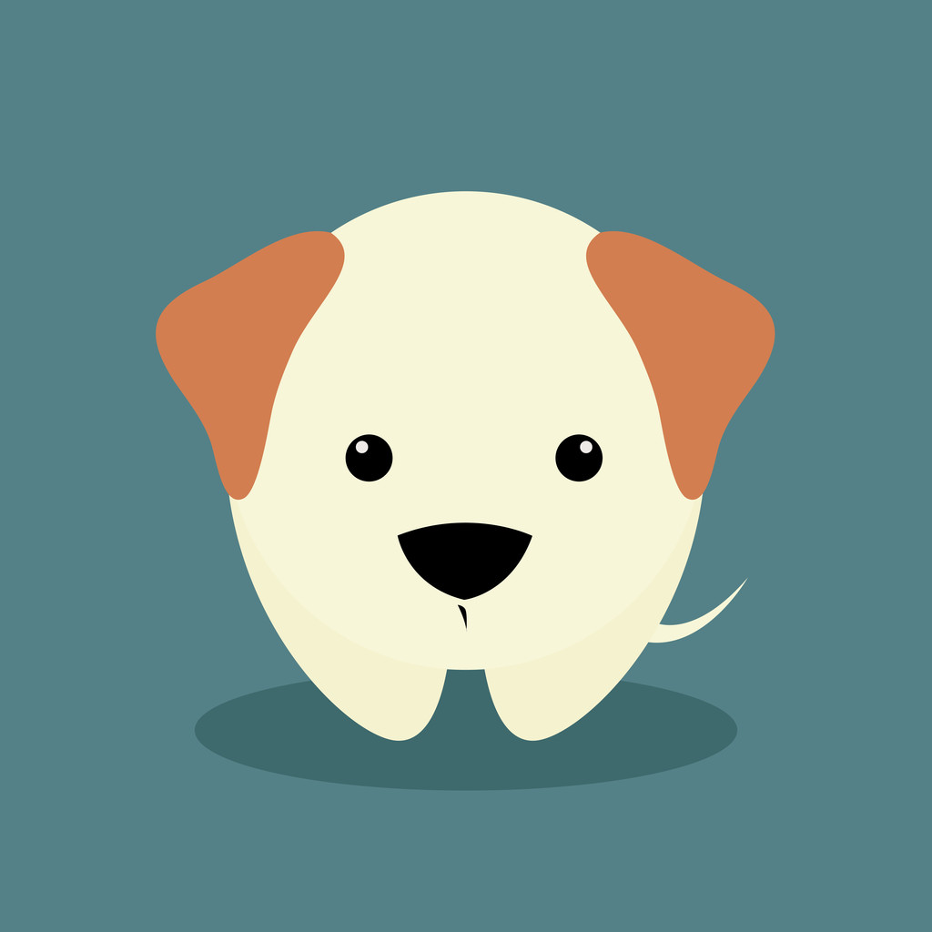 Netter Cartoonhund - Vektor, Bild