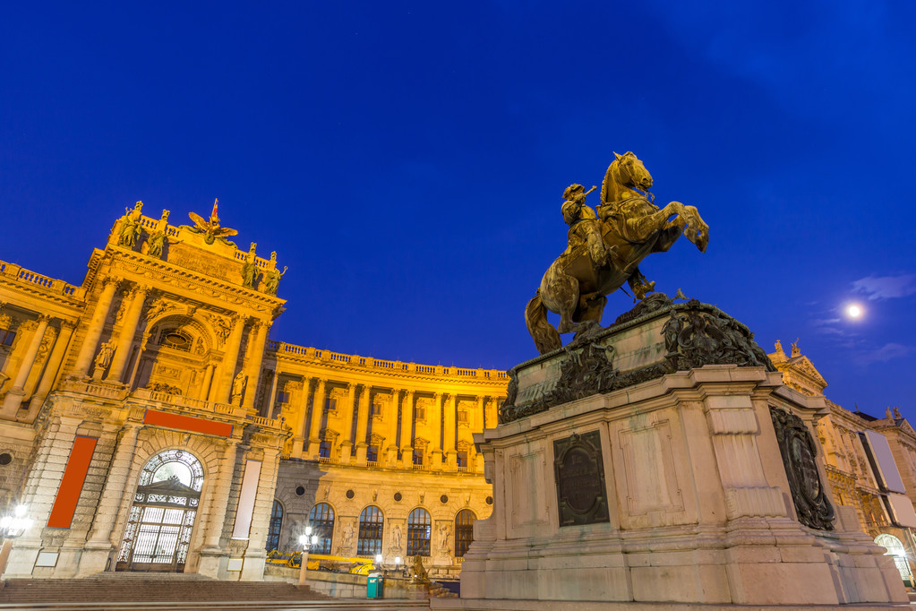Statue of Emperor Joseph II with Hofburg Palace  - Photo, Image
