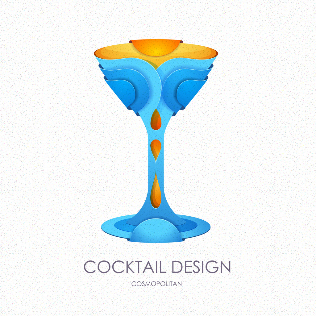 3D cocktail design.Vector icon - Vector, Image