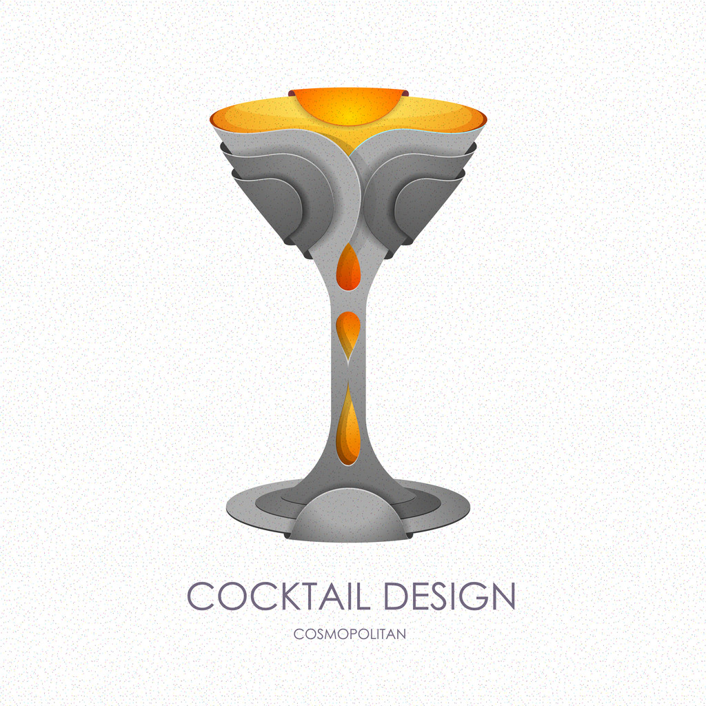 3D Cocktail design.Vektor-Symbol - Vektor, Bild
