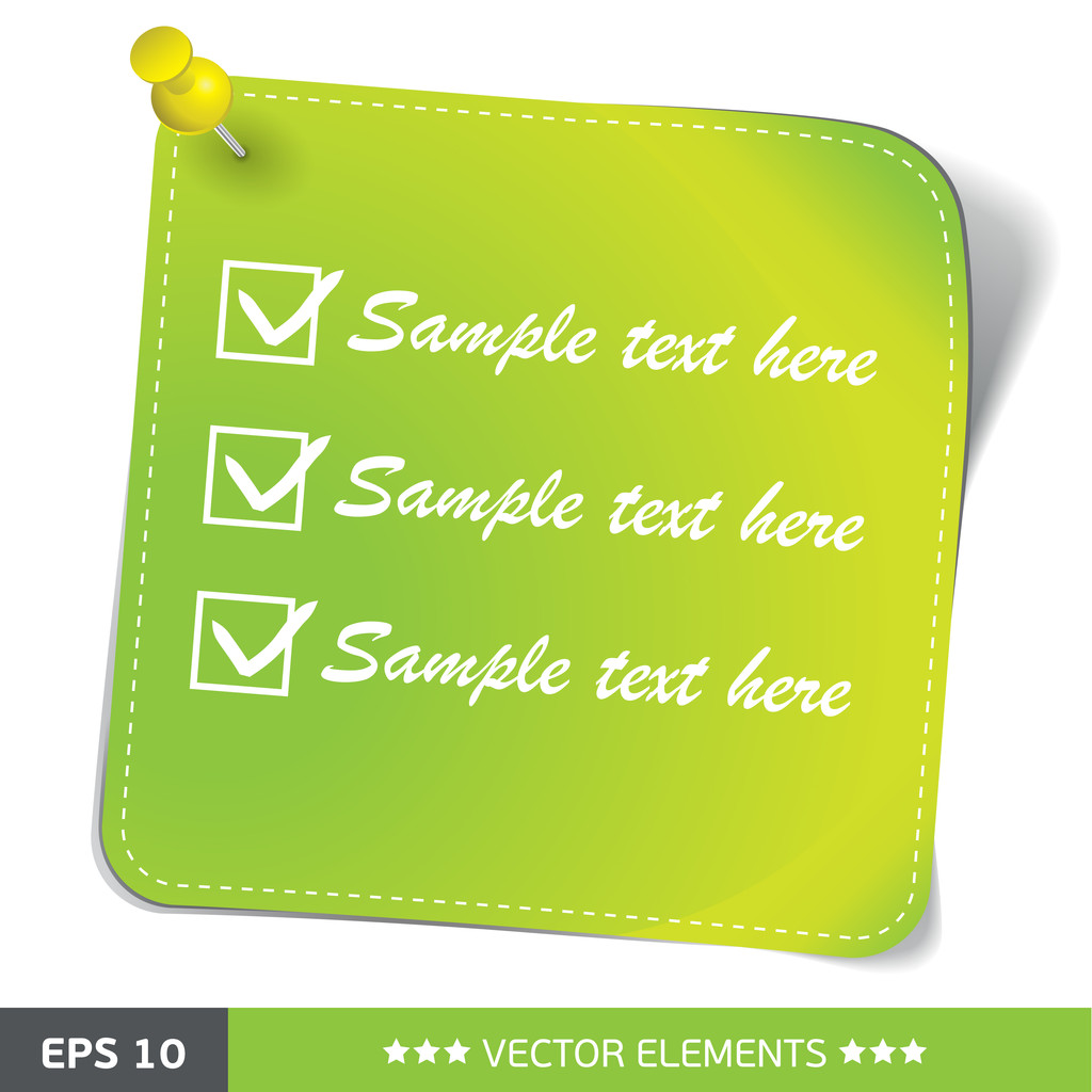 Green sticker. text tag - Vector, Image