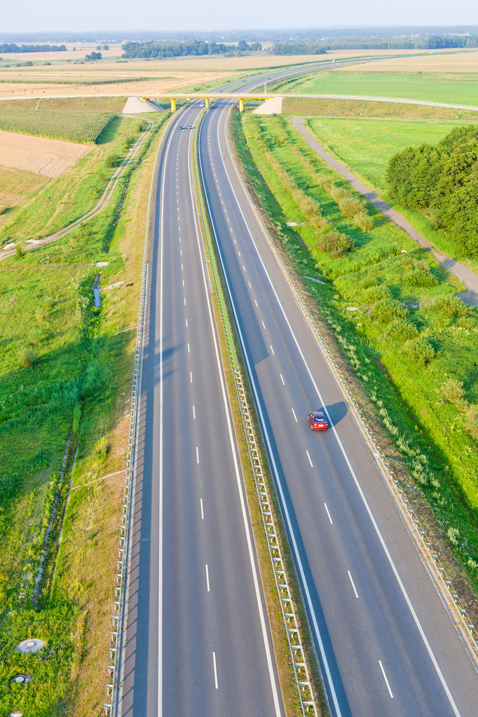 Letecký pohled na dálnici - Fotografie, Obrázek