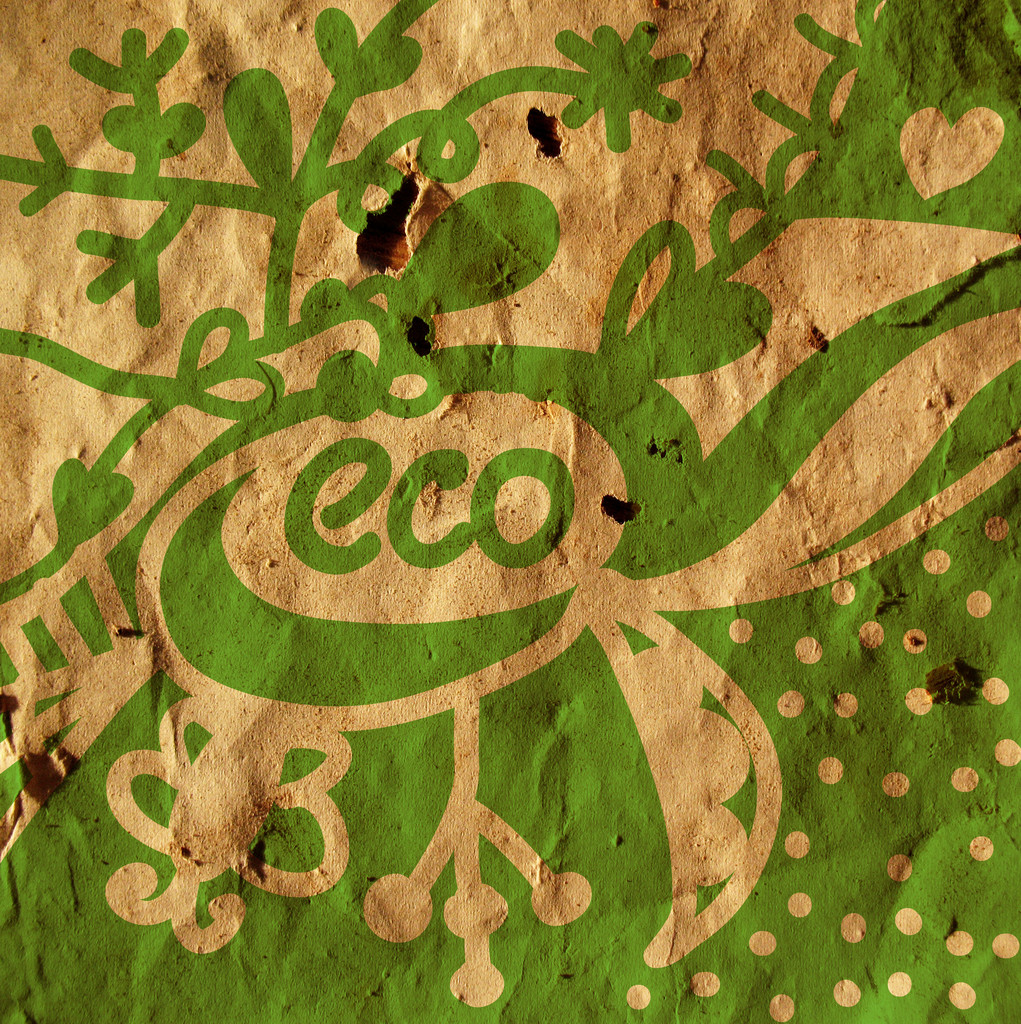 Eco tło z symbolami - Zdjęcie, obraz