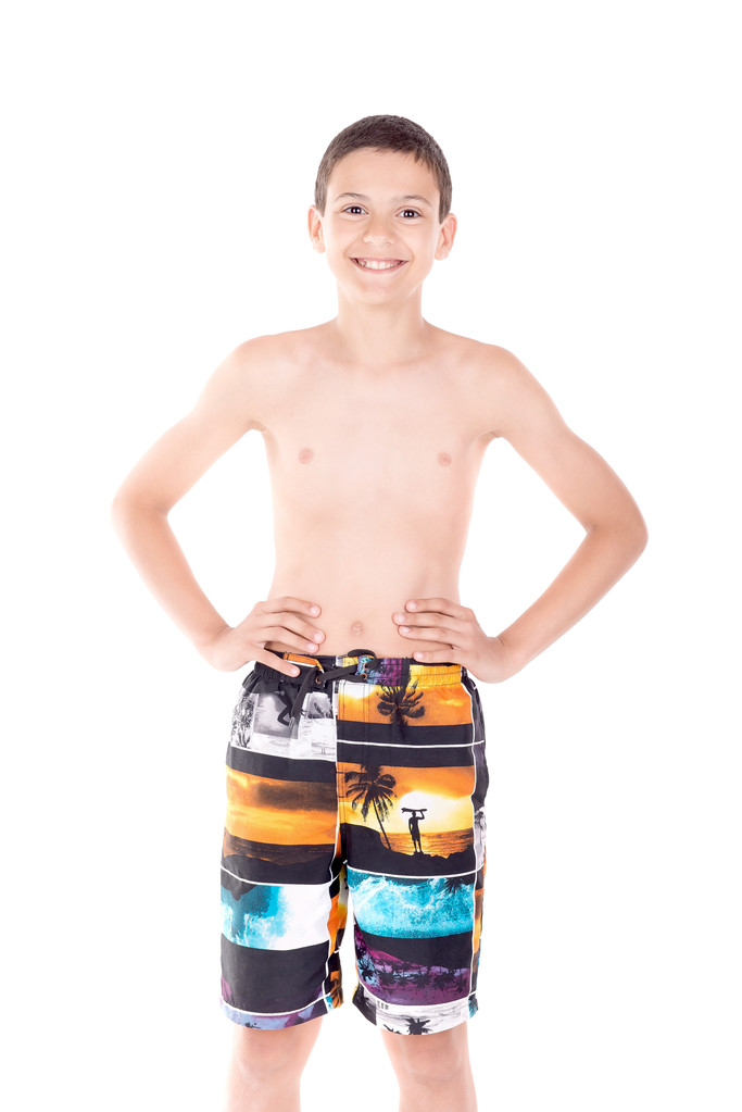 jongen met strand shorts - Foto, afbeelding
