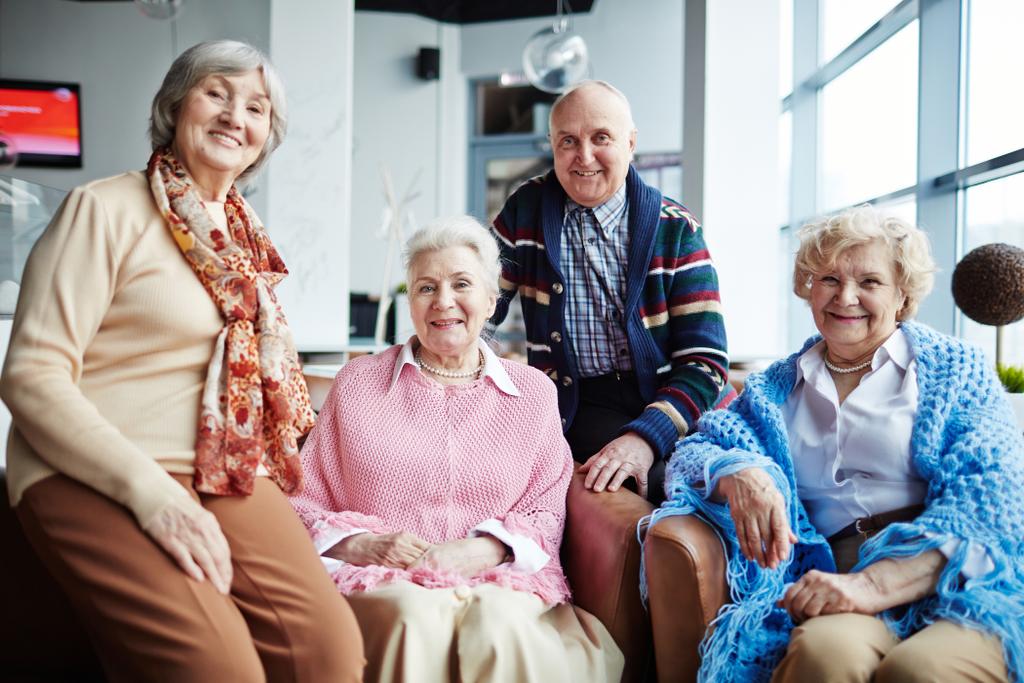 Grup yaşlılar Cafe - Fotoğraf, Görsel