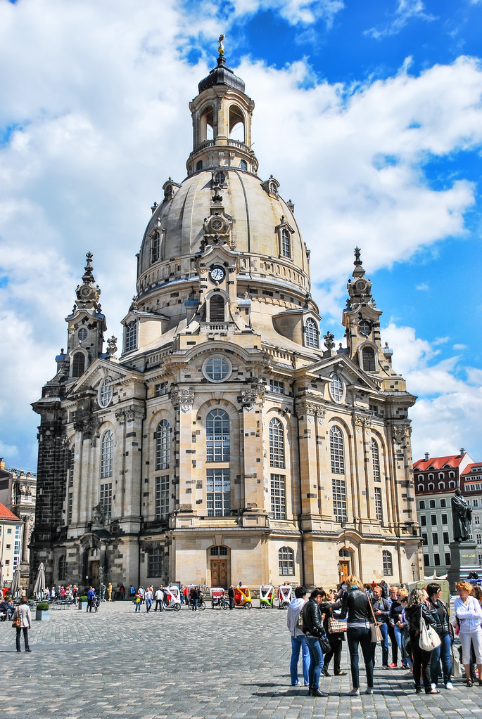 Dresden, Germany. May 13, 2014: Frauenkirche - Church of Our Lady - the church in Dresden - Photo, Image