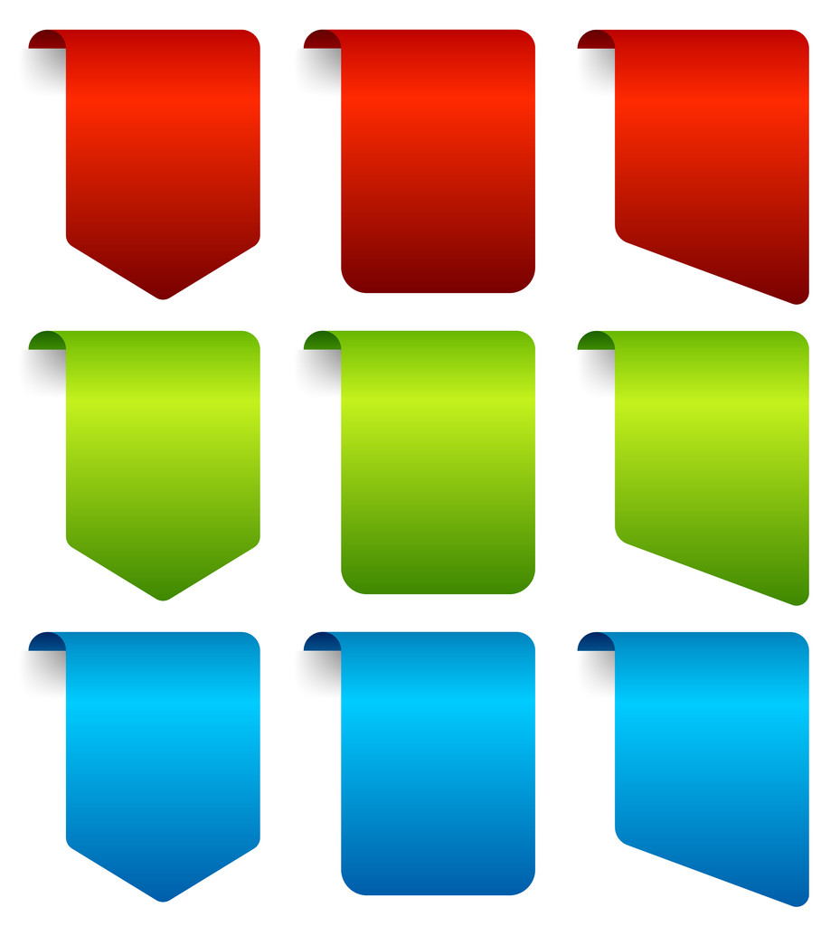 Marcadores conjunto de banners
 - Vector, imagen