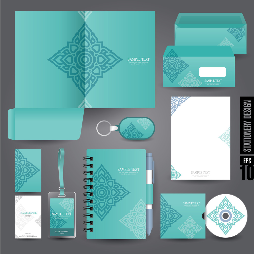 Stationery template design - Vector, Image