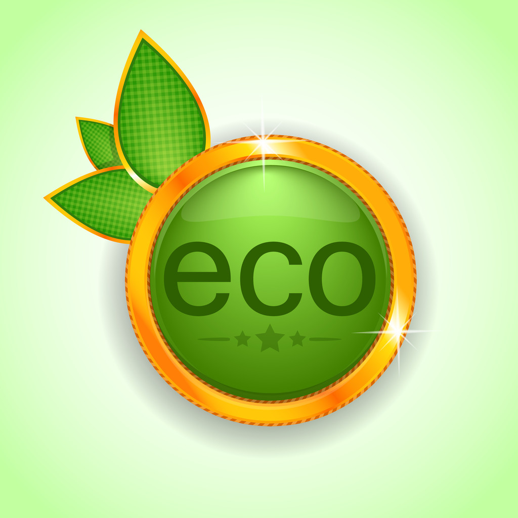 Green label. Ecology. - Vector, Image