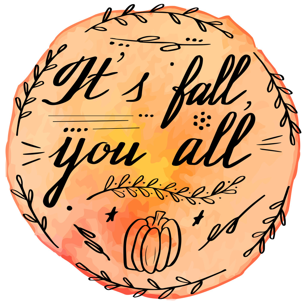 Bannière aquarelle d'automne avec lettrage à la main
 - Vecteur, image