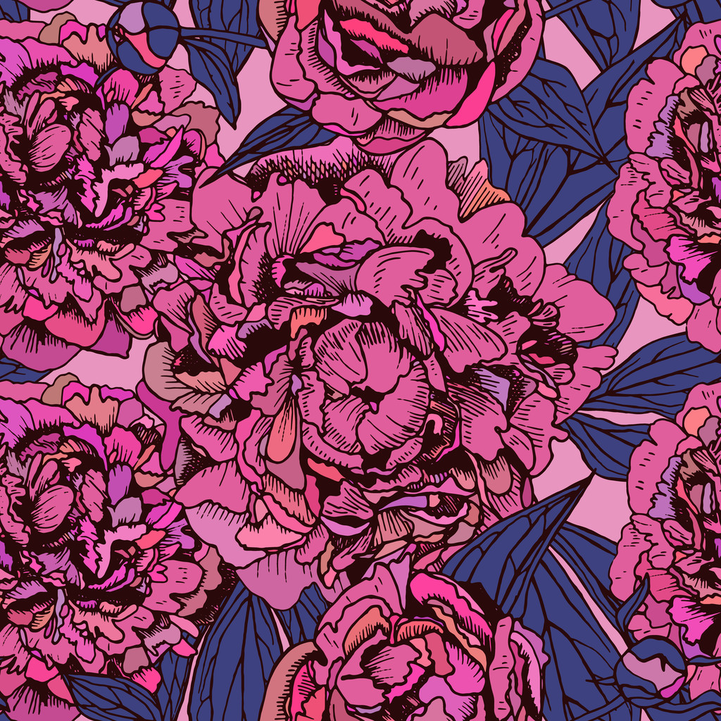 Florales nahtloses Muster  - Vektor, Bild