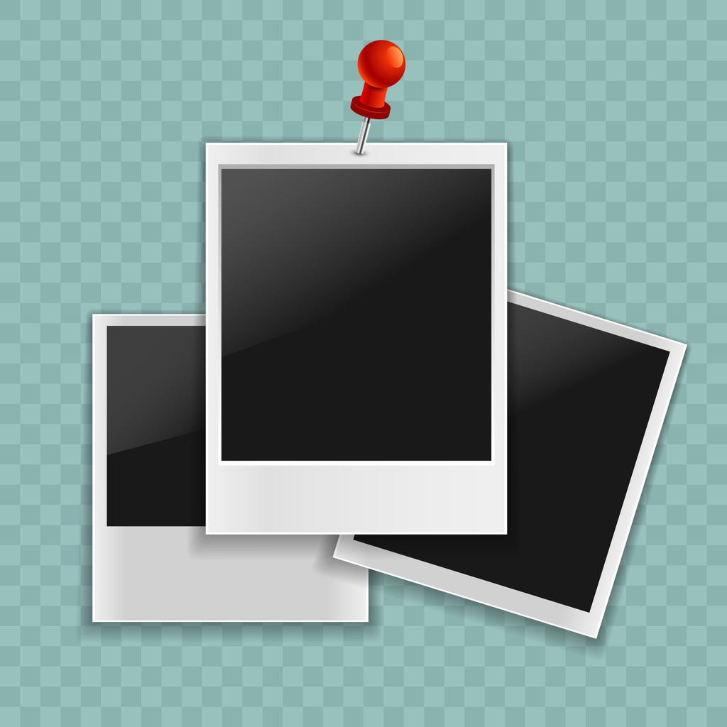 Realistic vector photo frame for your design - Vector, Image