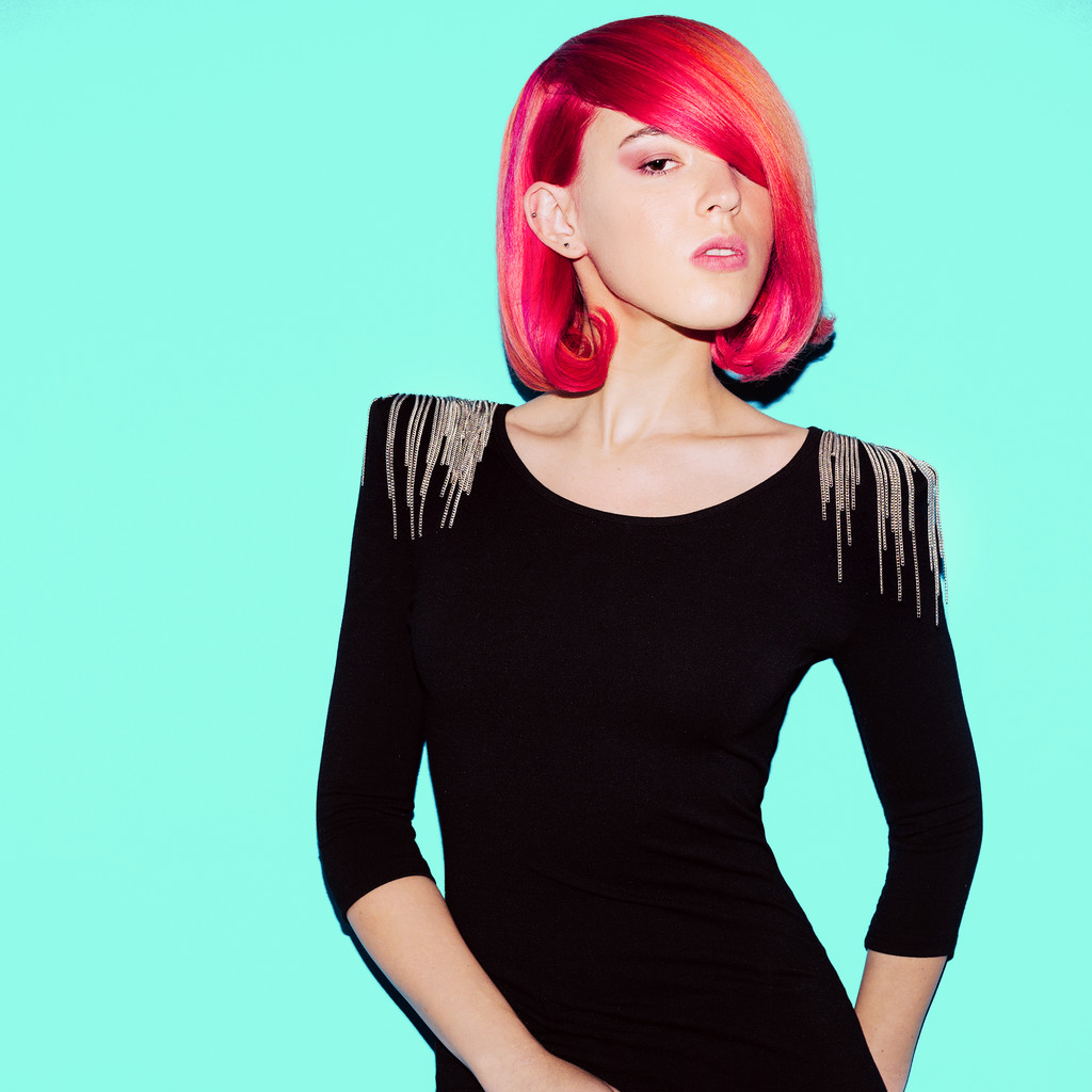 Sensual model. Retro hair style. Red Hair Color trend. - Photo, Image