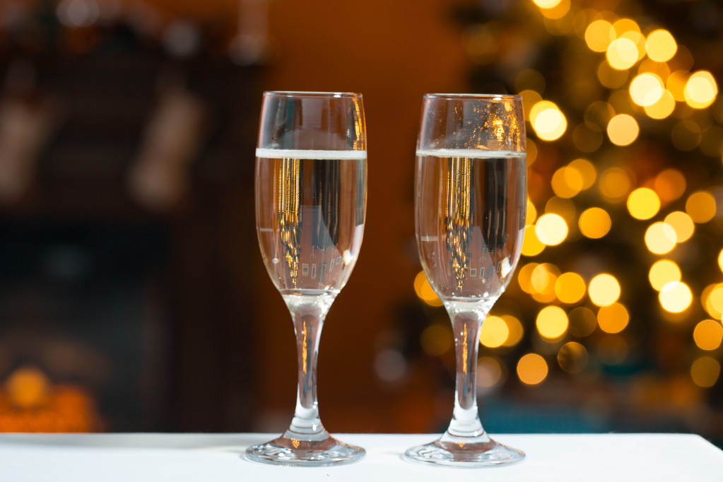 two champagne glasses - Photo, Image
