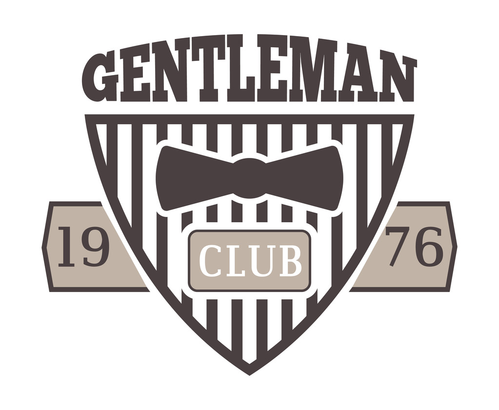 Логотип значка хіпстера Gentlemens Векторний знак
 - Вектор, зображення