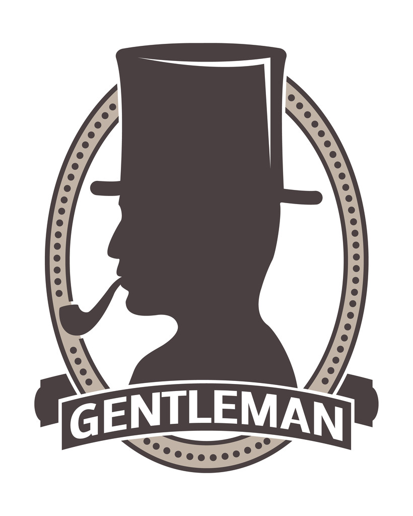Gentlemens hipster icon logo vector badge - Vector, Image