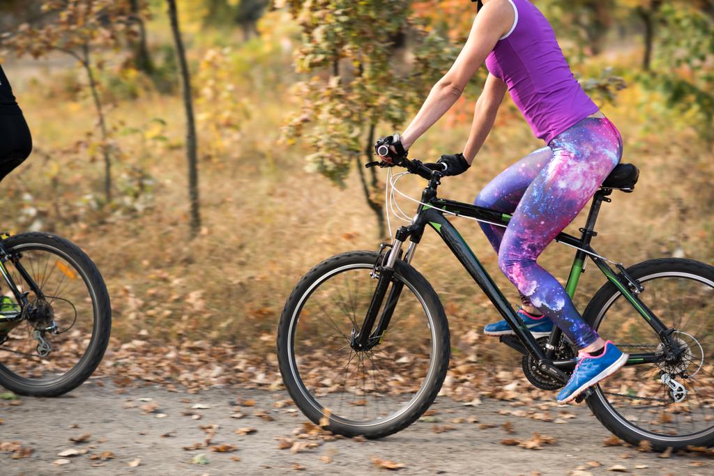 jazda na rowerze w parku jesień - Zdjęcie, obraz