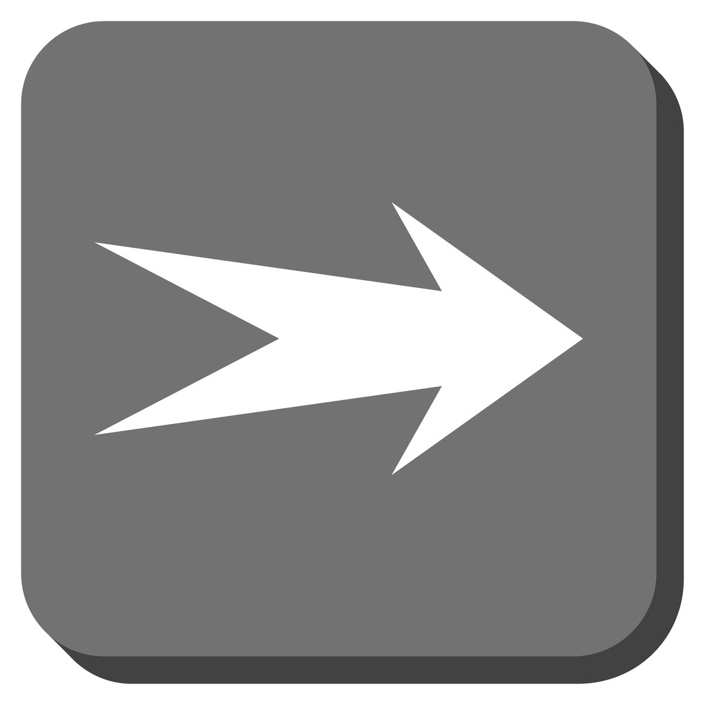 Flecha derecha redondeada cuadrado Vector icono
 - Vector, Imagen