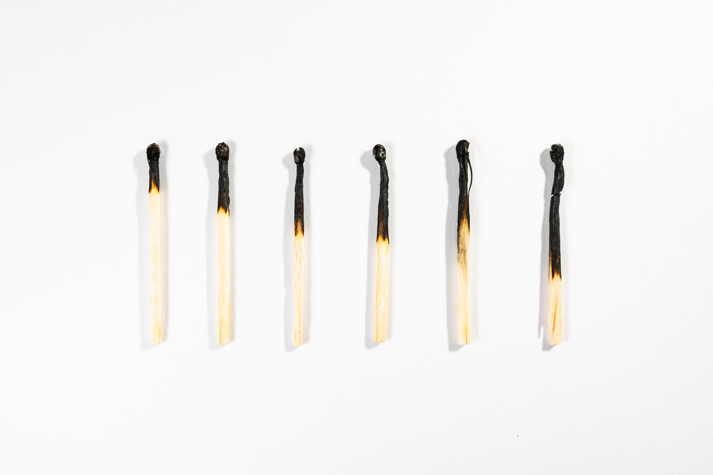 Odpovídají Stick makro Detail oheň symbolem bezpečnosti bílá izolované Backg - Fotografie, Obrázek