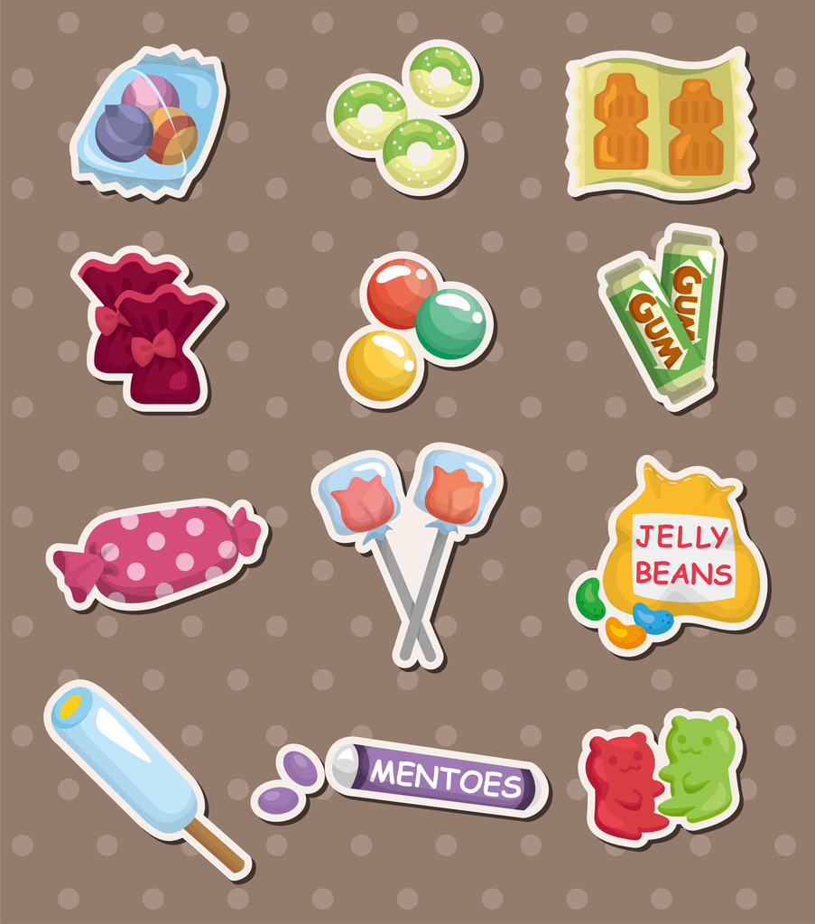 Candy stickers - Vector, Image